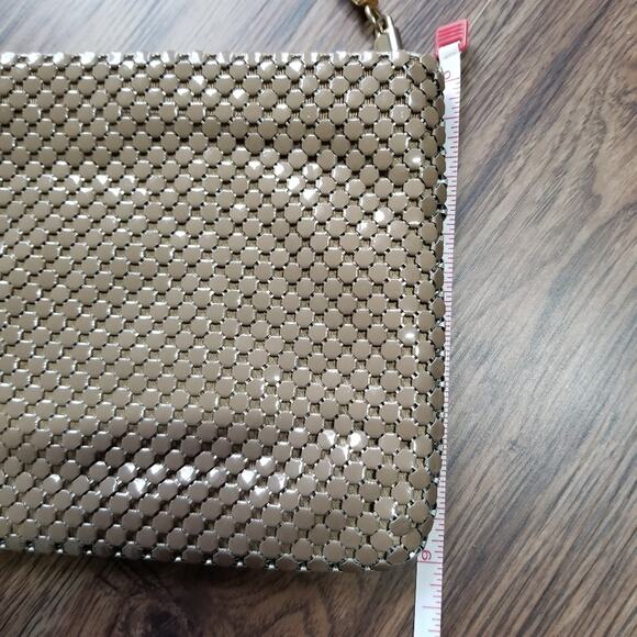 Whiting and Davis vintage metal link bag beige - Picture 5 of 6